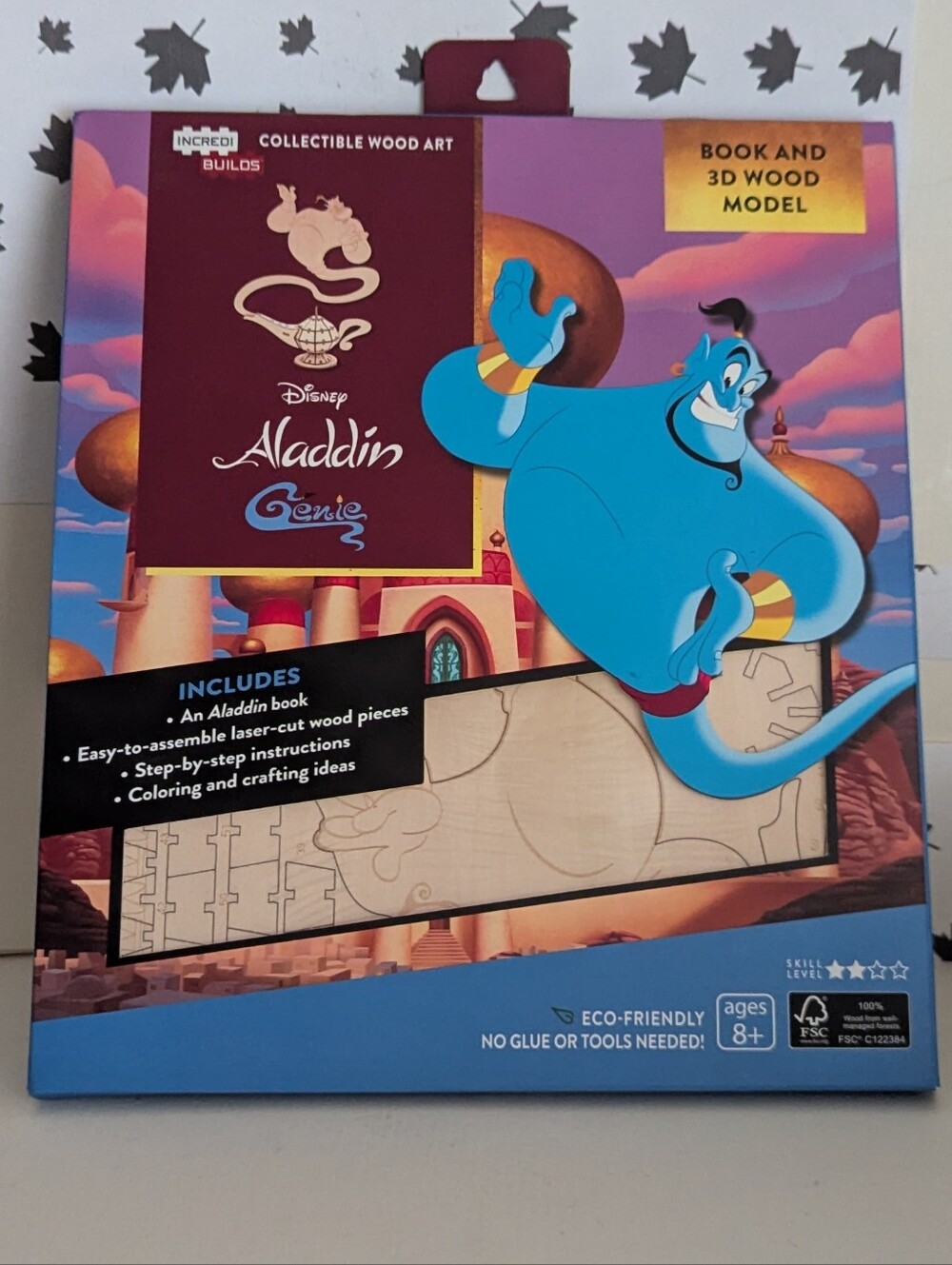 Incredi Builds Book and 3D Wood Models - Aladdin - Genie